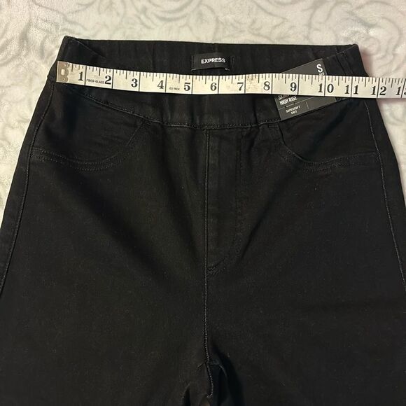 NWT. Express skinny high rise super soft knit black pull on skinny jean. Sz S - Picture 9 of 15
